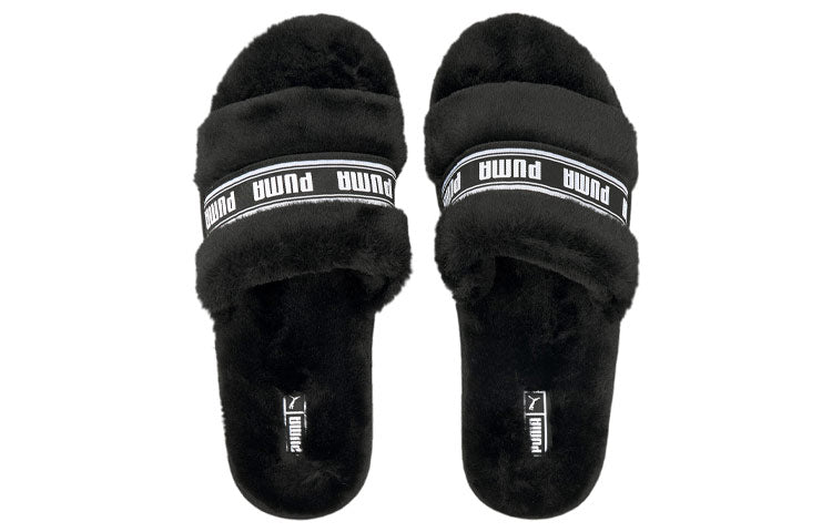 (WMNS) PUMA Fluff Slide 'Black' 384937-01