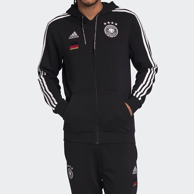 adidas Germany National Team Soccer/Football Sports Jacket Black FI1455
