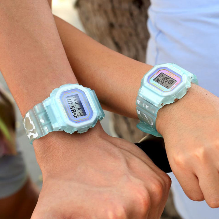 CASIO Unisex SUMMER LOVERS Series Waterproof SLV-21B-2PFC Couple Sports Shockproof Blue Digital SLV-21B-2PFC-PERSON