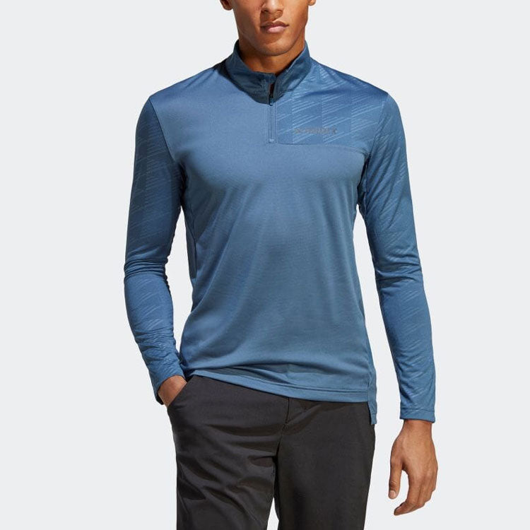 adidas TERREX Multi Half-Zip Long Sleeve Tee 'Blue' HM4020