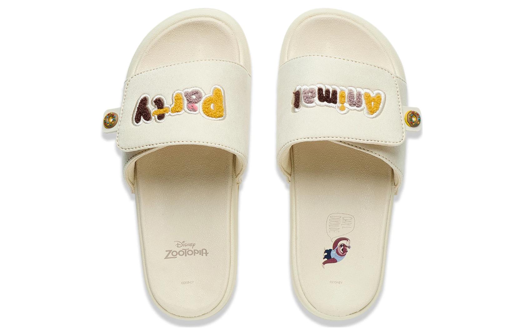 (WMNS) Li-Ning x Disney Zootopia Slipper Slides 'Beige' AGAT002-2