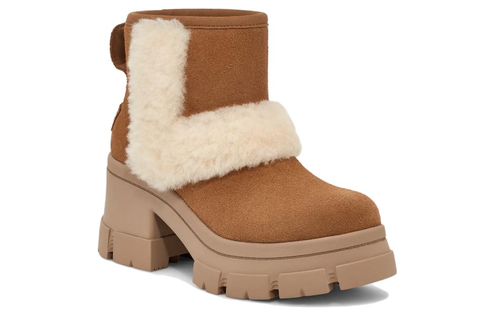 (WMNS) UGG Brooklyn Sunburst Heeled Boot 'Chestnut' 1145710-CHE