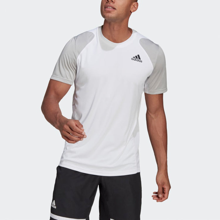 adidas Tennis Casual Sports Round Neck Short Sleeve White GL5439