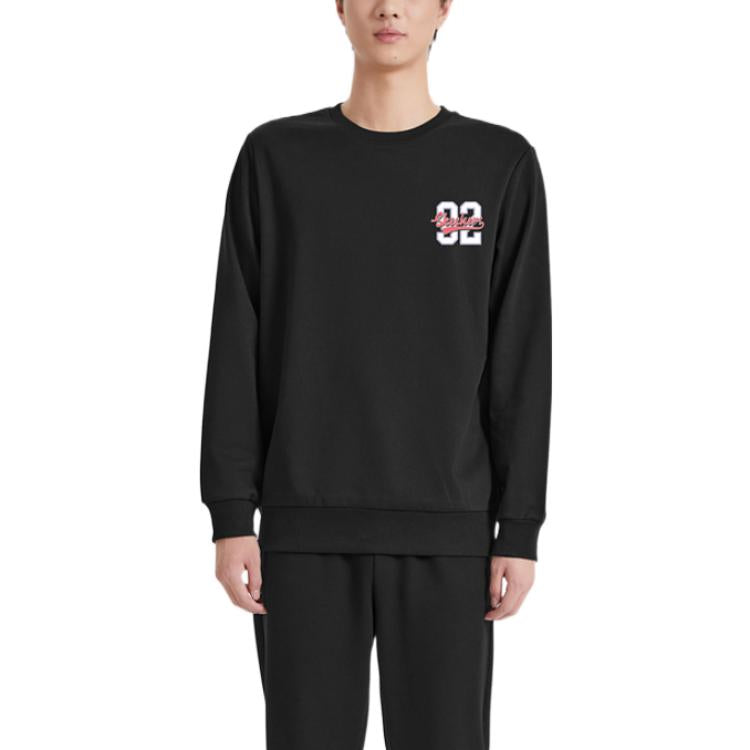 Skechers Number Printed Crew Sweatshirt 'Grey Black White' L422U228