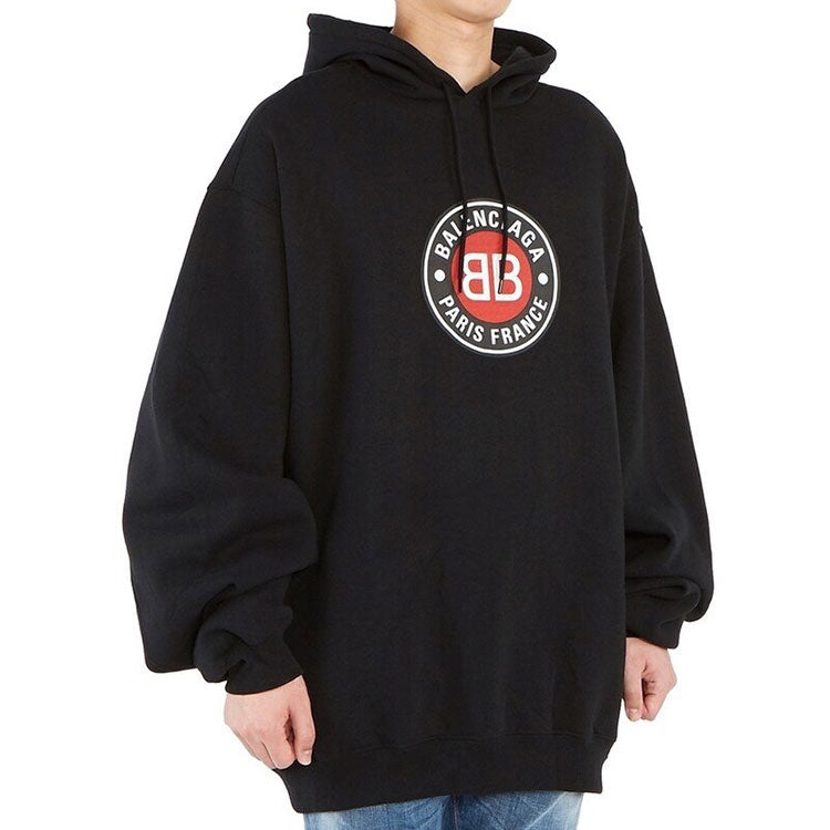 Men's Balenciaga Black Slogan Printing Black 641679TJV771000