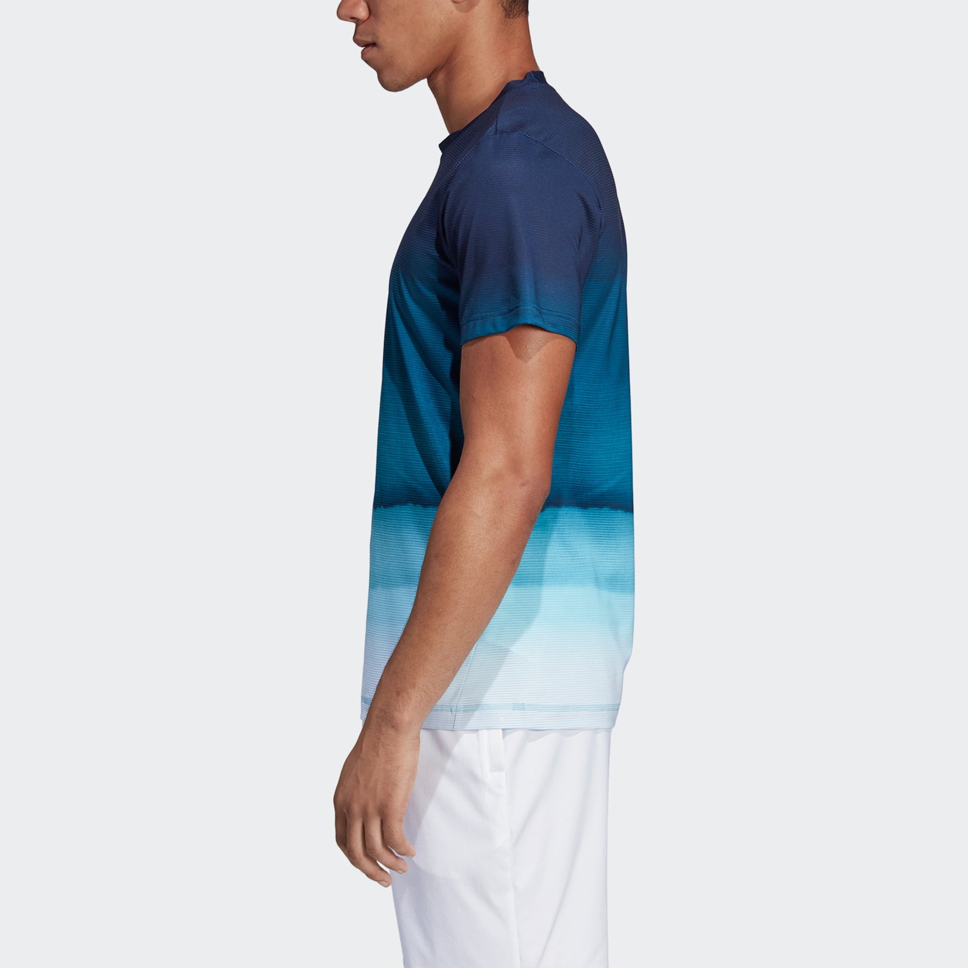 adidas Parley Pr Tee Tennis Gradient Casual Sports Breathable Short Sleeve Light Blue DP0287