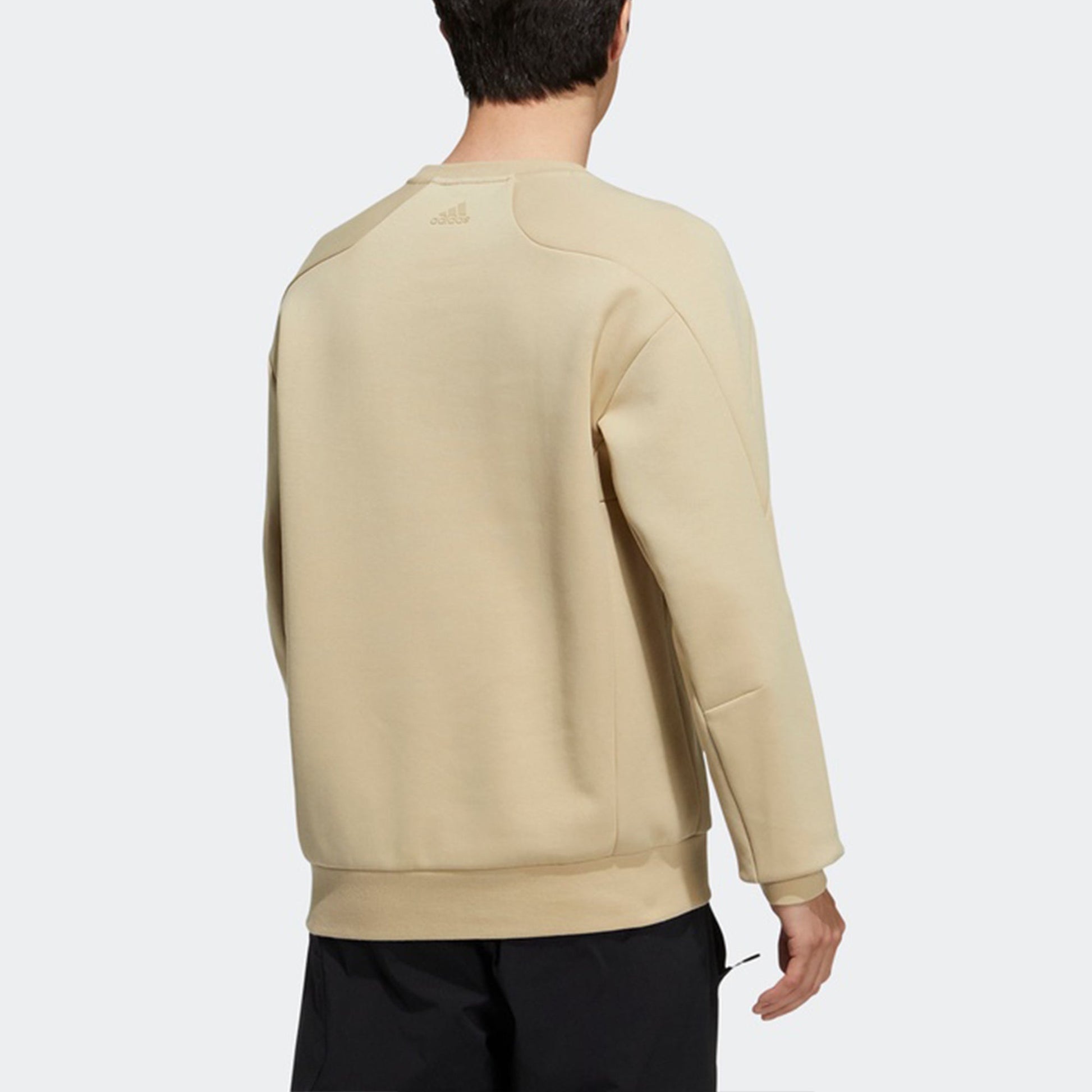 Men's adidas Th Eng Sweat Logo Printing Casual Sports Pullover Khaki H39278