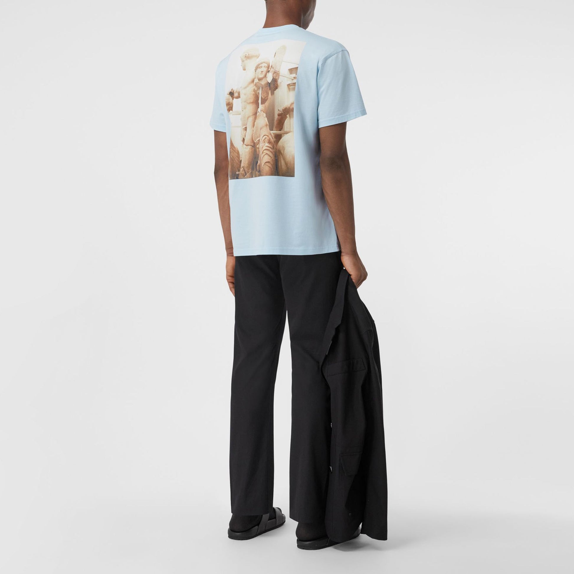 Burberry SS21 Statue Printing Cotton Male Blue 80439741