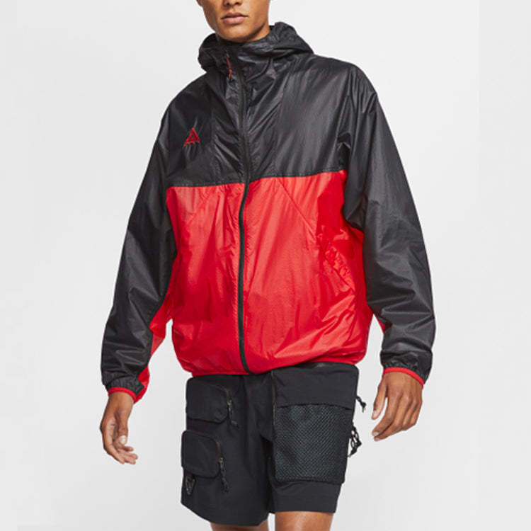 Men's Nike ACG Sports Hooded Jacket Black Red CK7239-657