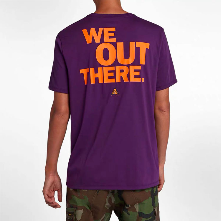 Nike ACG Back Printing Short Sleeve Purple AQ3951-537