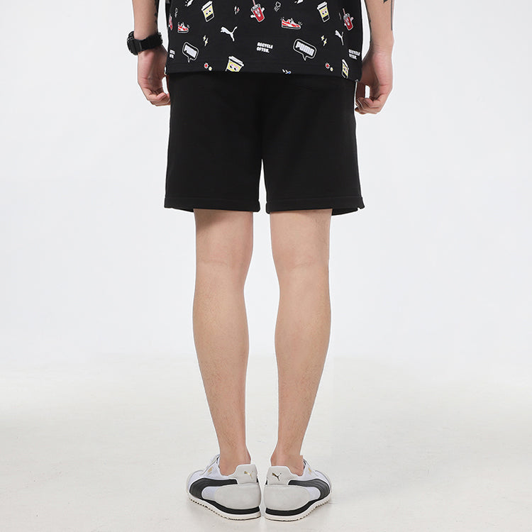 PUMA Awareness Athleisure Casual Sports Drawstring Breathable Shorts Black 532036-01