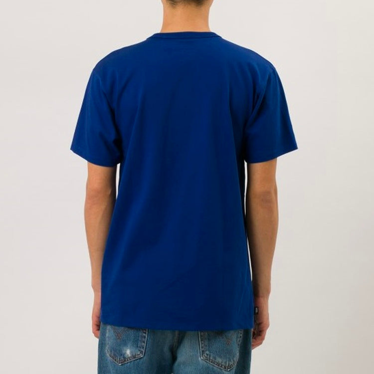 Vans Off The Wall Tee Minimalistic Small Logo Short Sleeve Couple Style Navy Blue VN0A49R7RGJ
