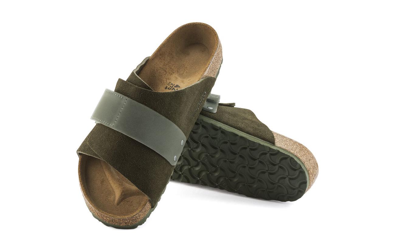 Birkenstock Kyoto Suede Leather Sandals 'Thyme' 1023831