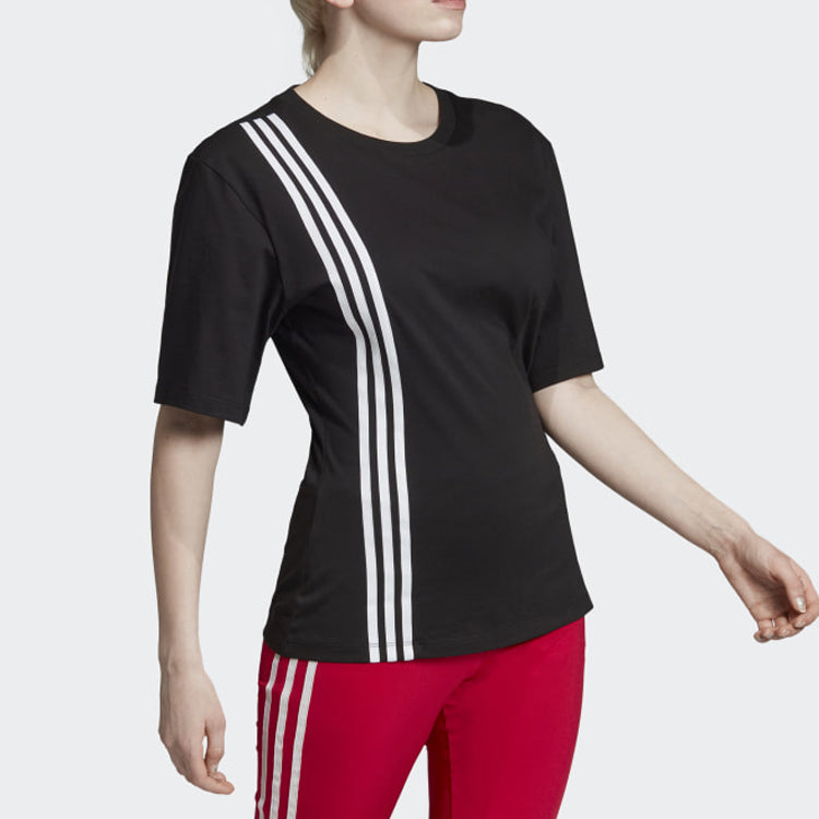 (WMNS) adidas originals Round Neck Short Sleeve Black EC0932