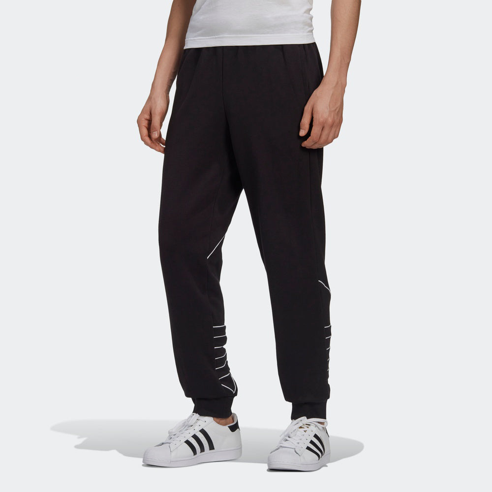 adidas originals B Trf Out Swtpt logo Printing Casual Knit Bundle Feet Sports Pants Black GF0223