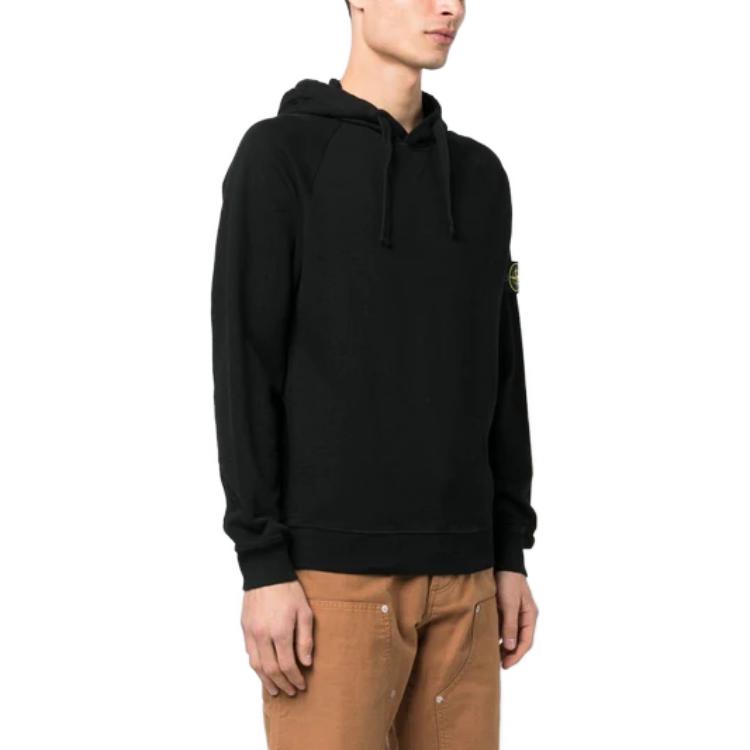 STONE ISLAND Logo Patch Hoodie 'Black' 781562160-V0029