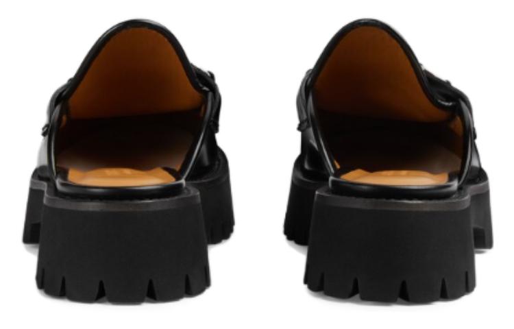 (WMNS) Gucci Mule with Horsebit 'Black Leather' 764207-DS800-1000