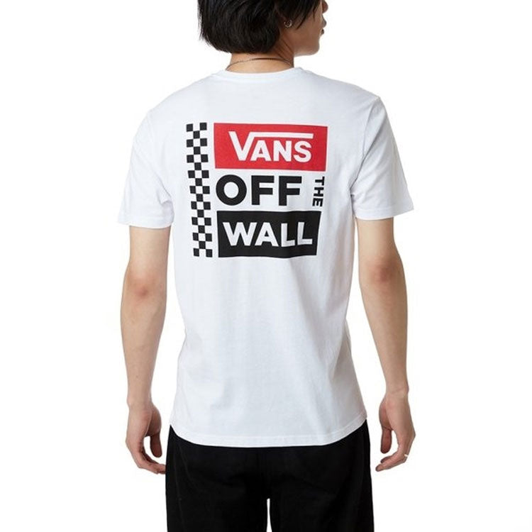 Vans Back Large Logo Printing Round Neck Short Sleeve Couple Style White VN0A3TY4WHT