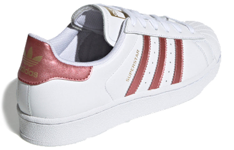(WMNS) adidas originals SUPERSTAR 'White Red' FU9308