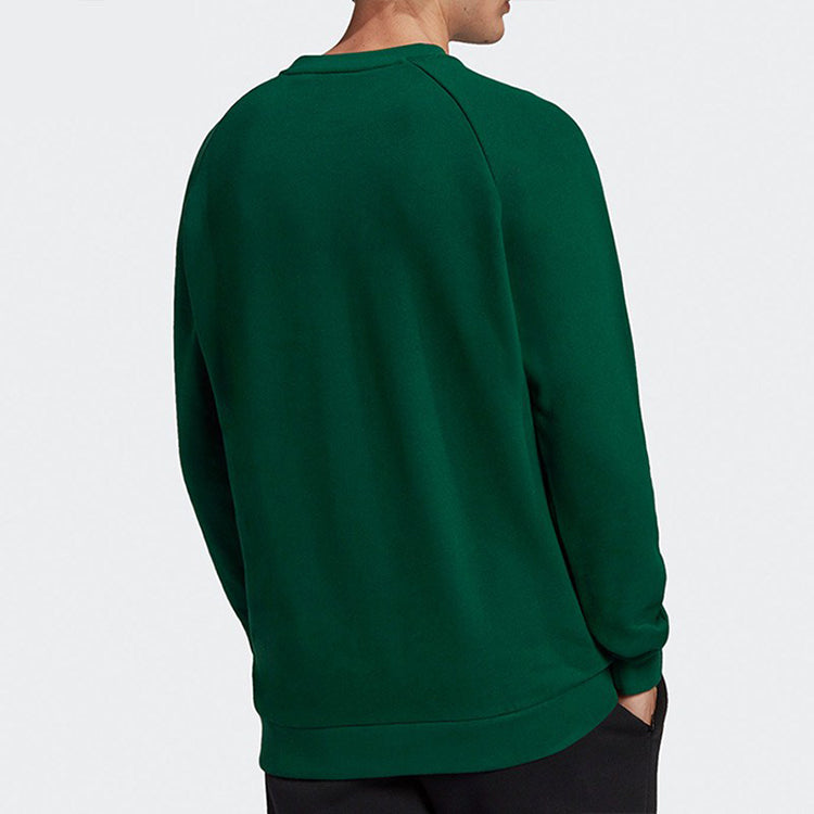 adidas originals Trefoil Crew Casual Sports Round Neck Pullover Green GJ8296