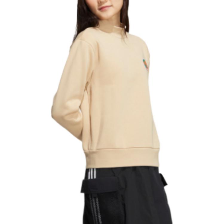 (WMNS) adidas Neo Vbe Sweatshirts 'Tan' HN2368