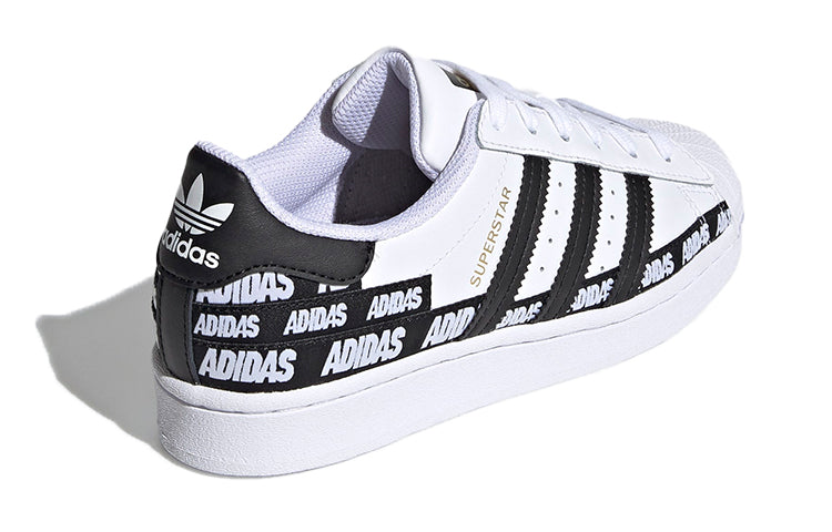 (GS) adidas Superstar J 'Wordmark Heel Stripe - Cloud White' FX5871