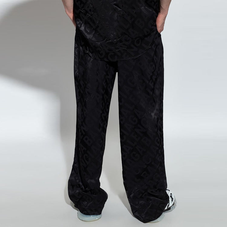 Balenciaga Logo Jacquard Trousers 'Black' 658883TLO581000