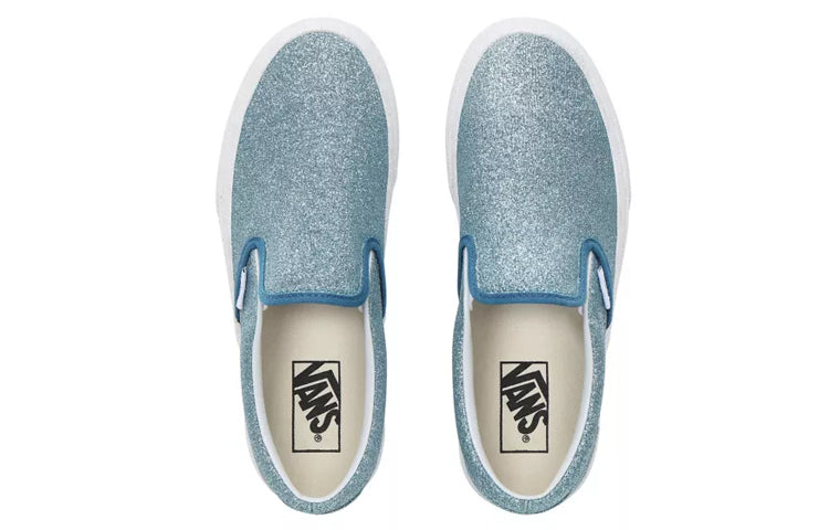 Vans Glitter Classic Slip-on Platform Blue/White VN0A3JEZTEO