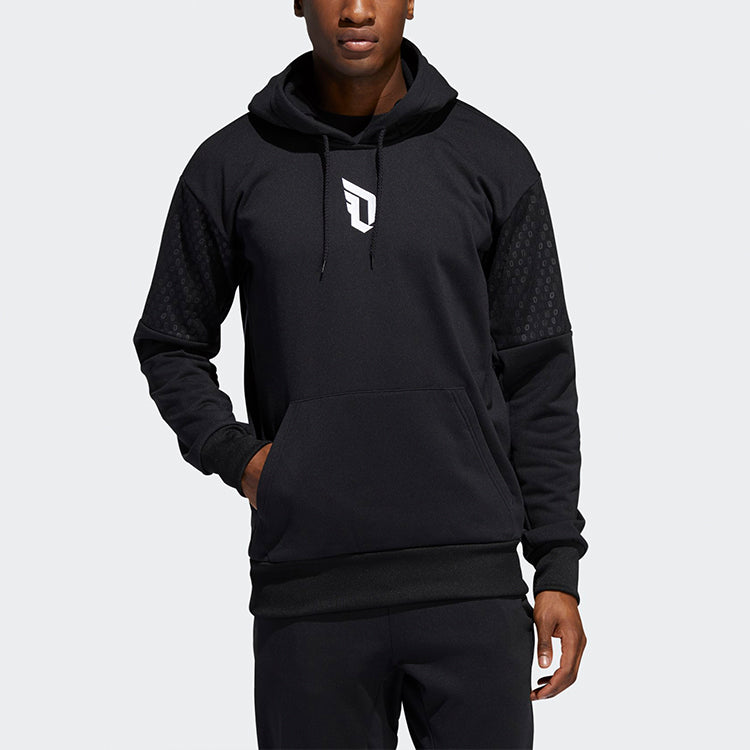 adidas Basketball Casual Sports Fleece Lined Pullover Black EC6241