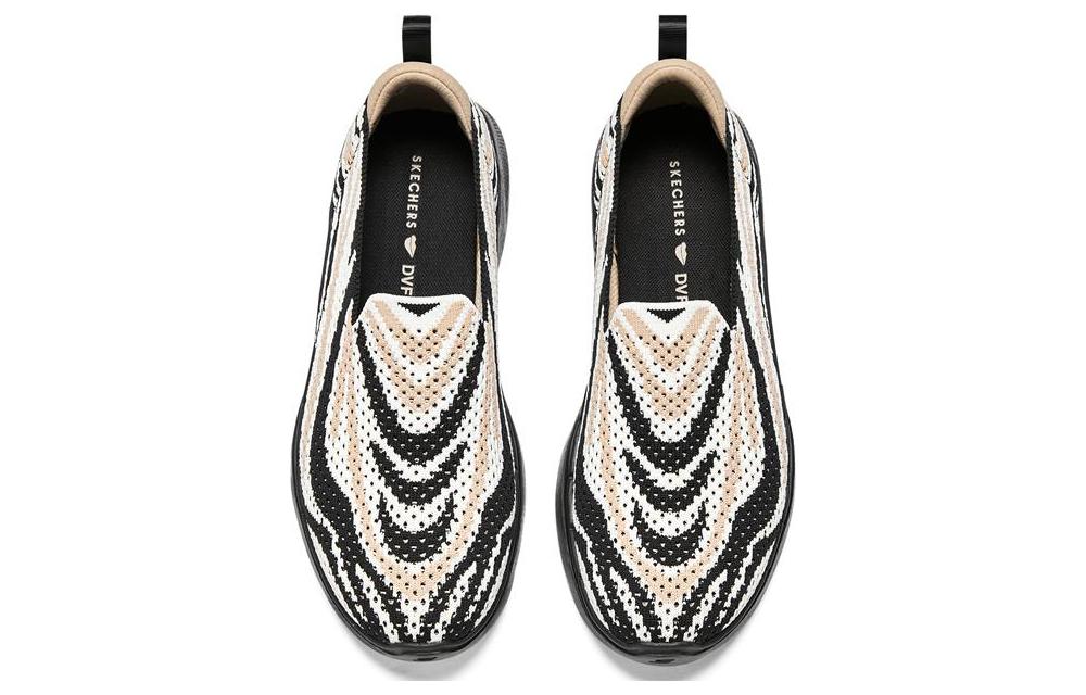 (WMNS) Skechers GO WALK 6 x DVF 'Black White' 124631-ZBA