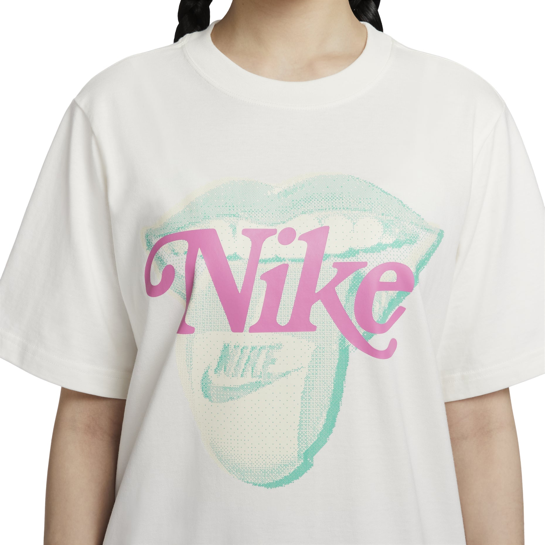 (WMNS) Nike Sportswear Essential Graphic T-Shirt Asia Sizing 'Sail' HM4594-133