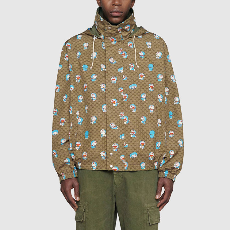 Gucci X Doraemon Reversible Nylon GG Jacket 'Beige Green' 654753-ZAGUC-2138