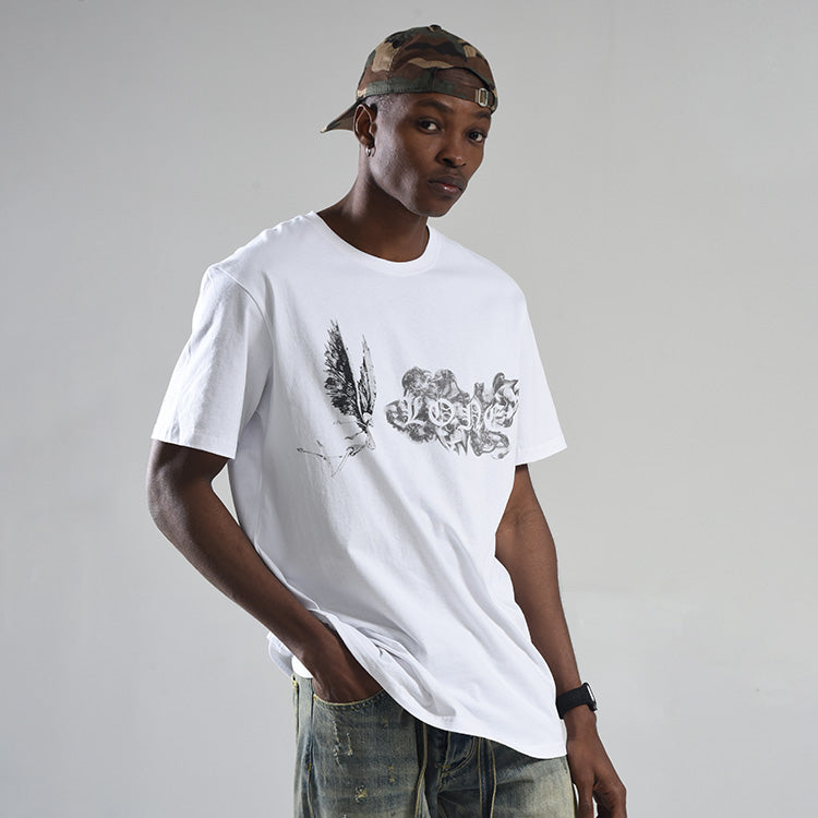 VLONE Smoke Demon Angel Short Sleeve Unisex White VLTE2001WH