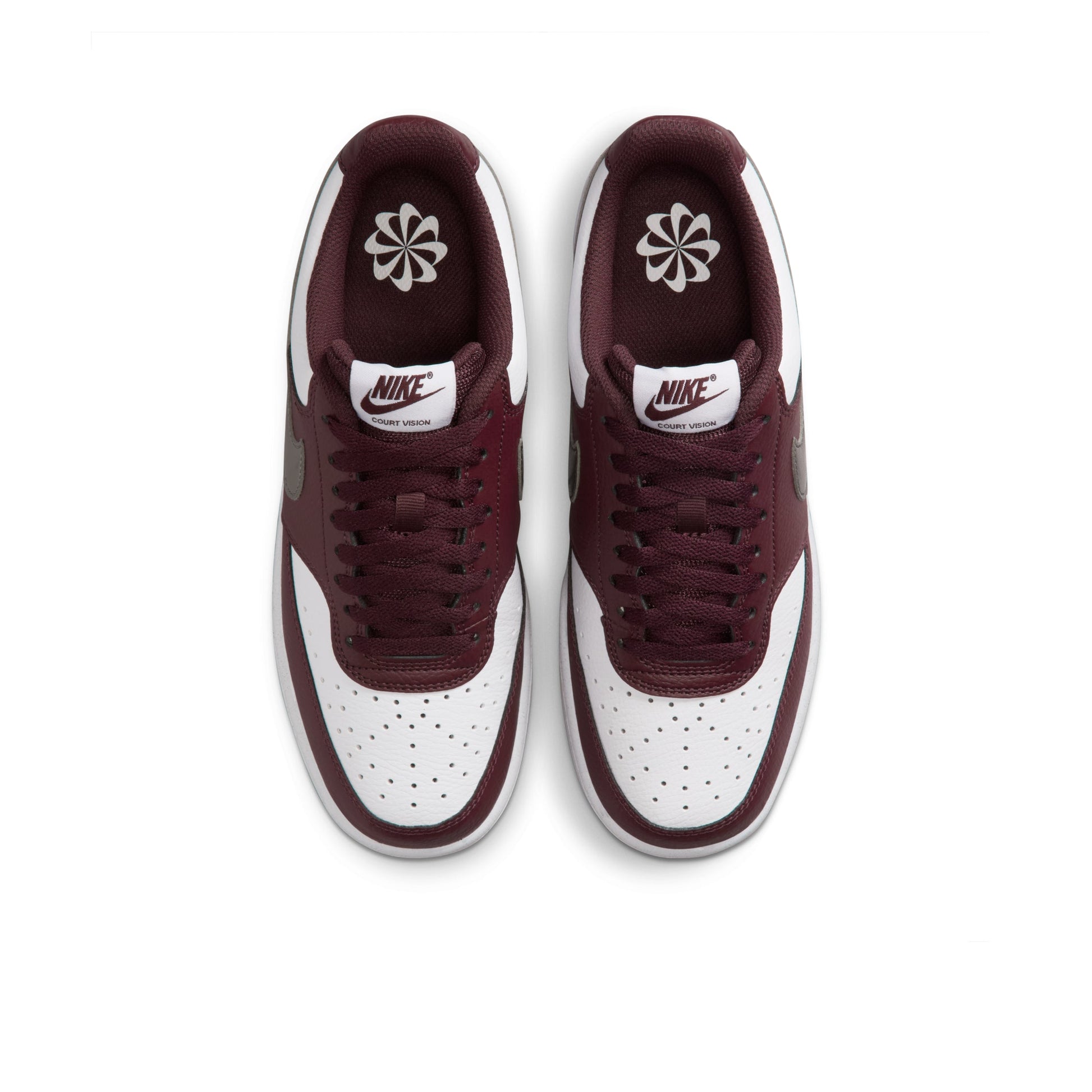 (WMNS) Nike Court Vision Low 'White Metallic Pewter Burgundy'  IM7647-100