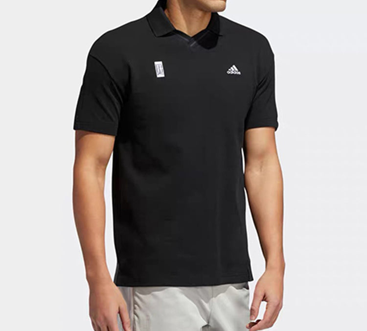 Men's adidas WJ POLO Short Sleeve POLO Black Polo Shirt FT2760