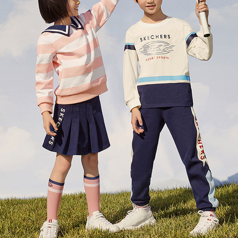 (PS) Skechers Letter Printed Pants 'Navy White Red' P322B025-002Z