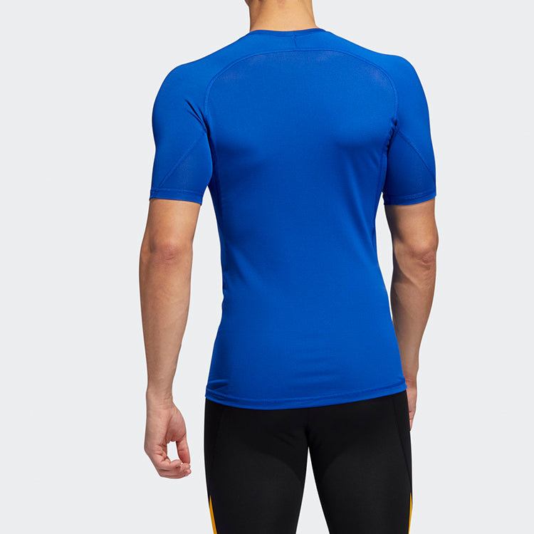 adidas Sports Training Round Neck Short Sleeve Blue EB9383