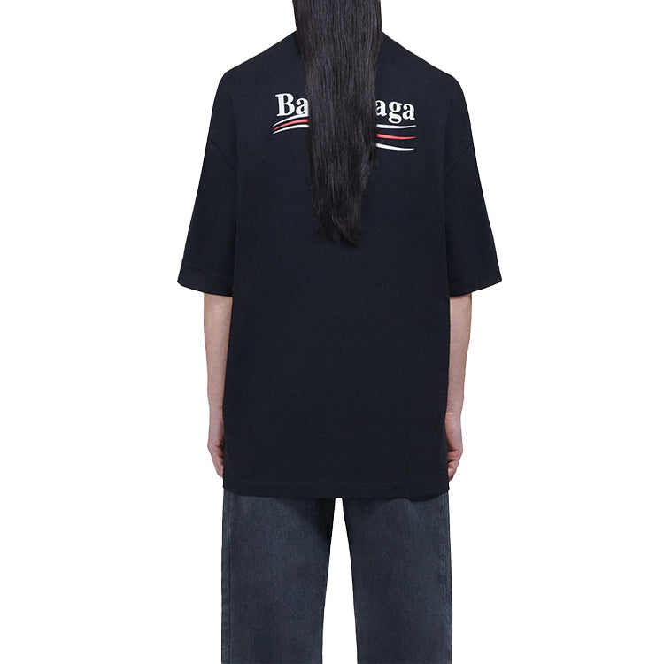 Balenciaga Political Campaign Short Sleeve Black 570791TAV441000