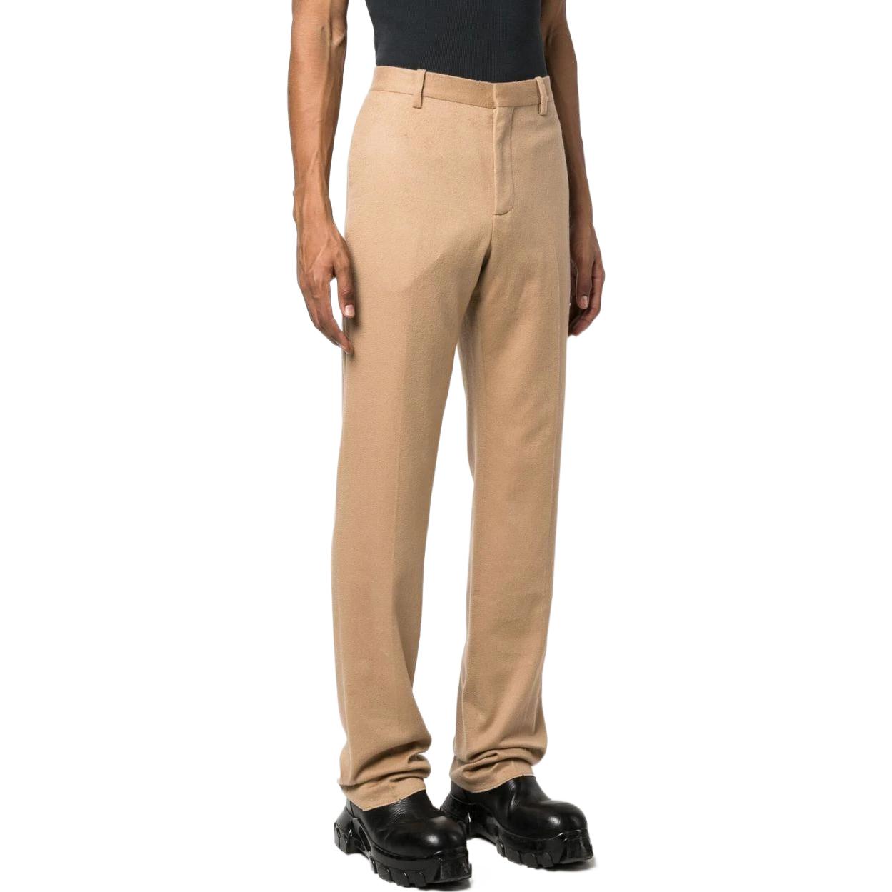 Off-White slim-cut Tailored Cashmere Trousers 'Brown' OMCA214F22FAB0066200