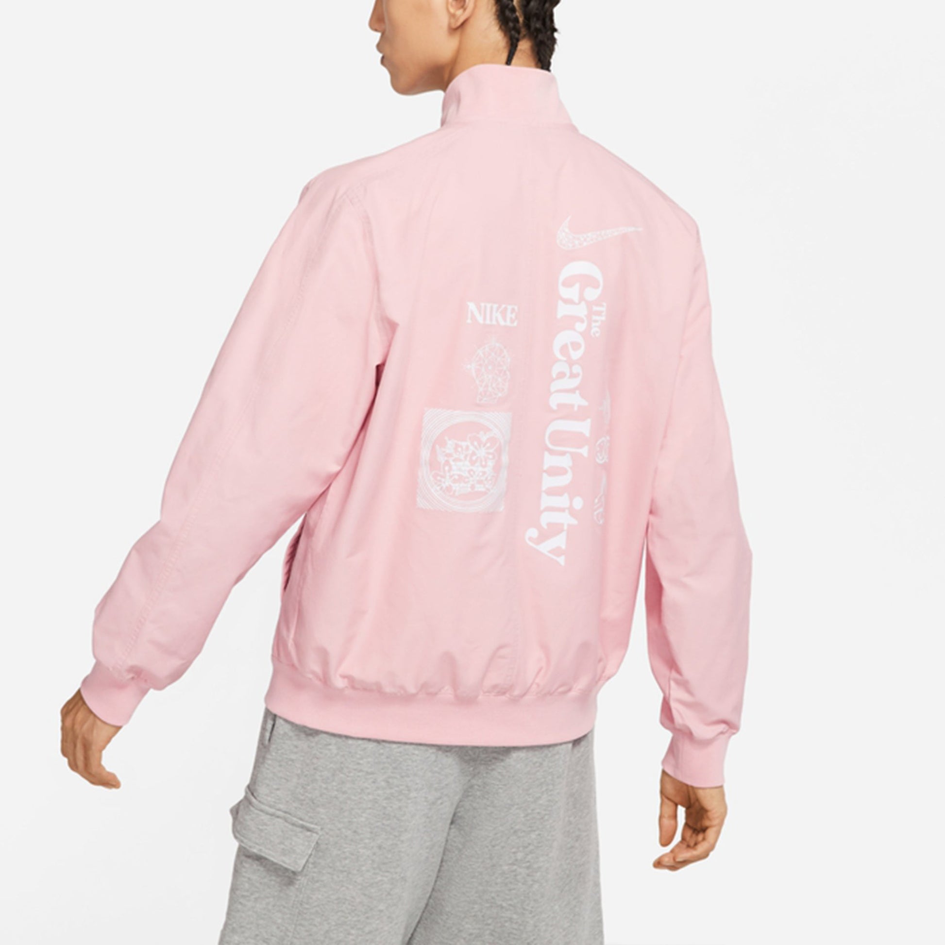 Men's Nike Sportswear Athleisure Casual Sports Woven Jacket Autumn Pink Red DM7900-603