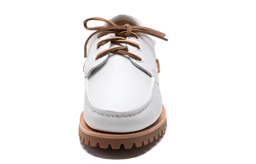 Timberland Authentic Handsewn Boat Shoes 'White Full Grain' A4149EM2