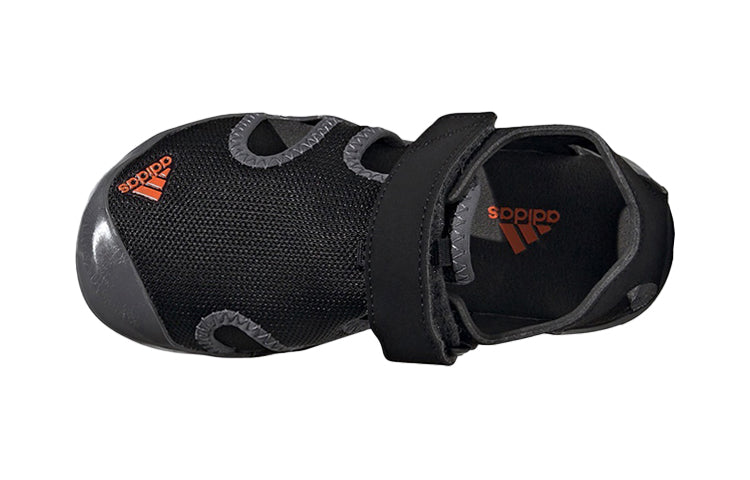 (GS) adidas Captain Toey K Black Sandals EF2241