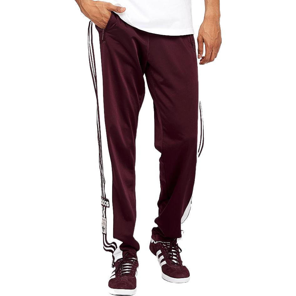 Men's adidas originals Side Retro Casual Sports Pants/Trousers/Joggers Autumn Dark Red DH5752