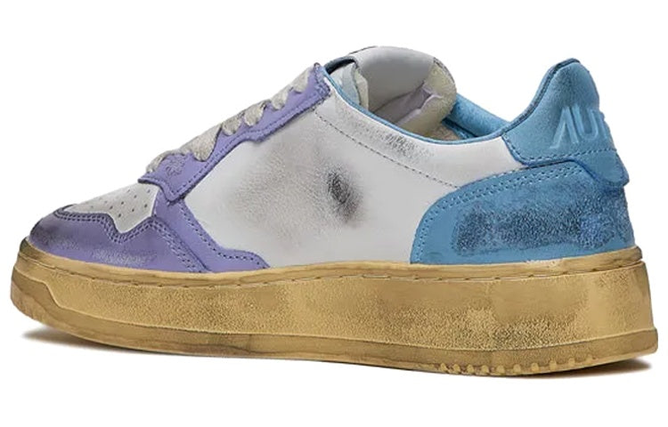 (WMNS) Autry Medalist Super Vintage Low Leather Sneakers 'White Purple Blue' AVLW-SV17