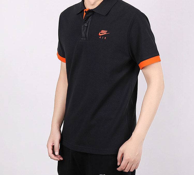 Nike Sportswear lapel Short Sleeve Polo Shirt Black CW5248-010