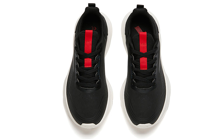 ANTA Running Series Sneakers 'Black Leather Red' 112145571-8