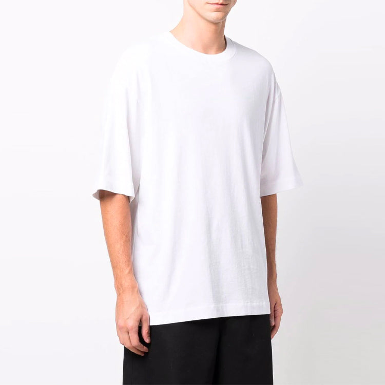 Off-White FW21 Logo Pattern Short Sleeve Loose Fit White OMAA120F21JER0120184