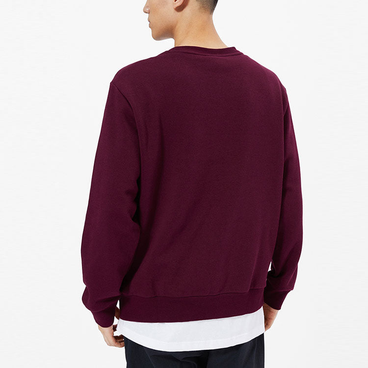 New Balance Logo Round Neck Long Sleeves Wine Red AMT13343-BG