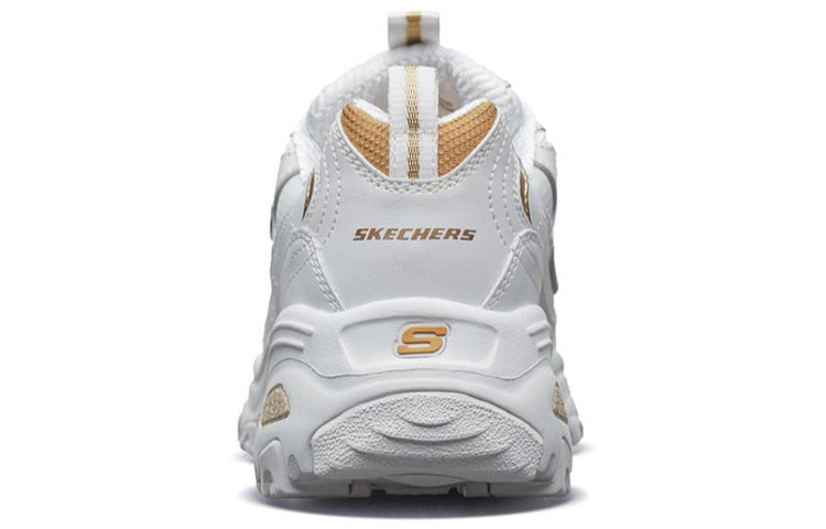 (WMNS) Skechers D'lites GS White/Gold 11931-WGD