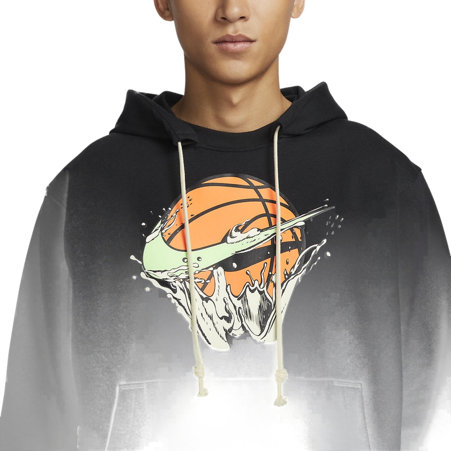 Nike Dri-FIT Standard Issue Basketball Hoodie 'Black Lime Blast' FB7138-010